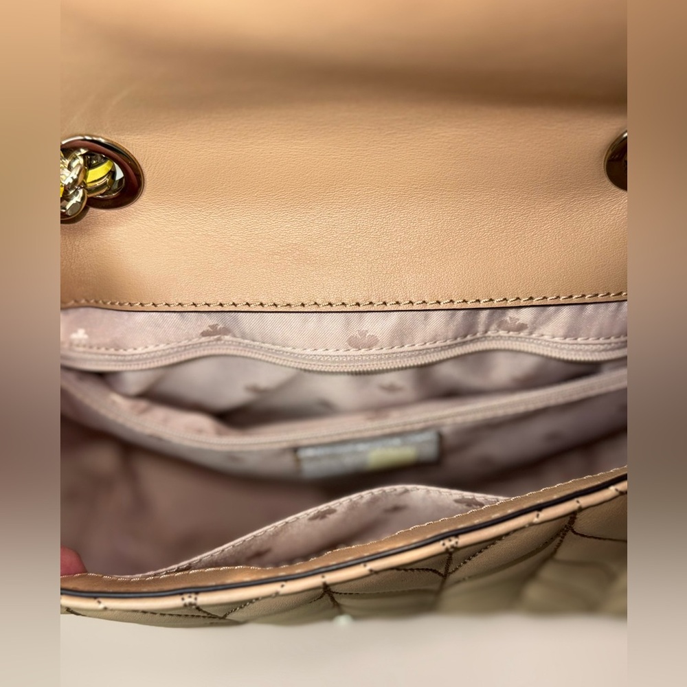 Kate Spade White and Tan Quilted Shoulder Bag - Picture 8 of 10